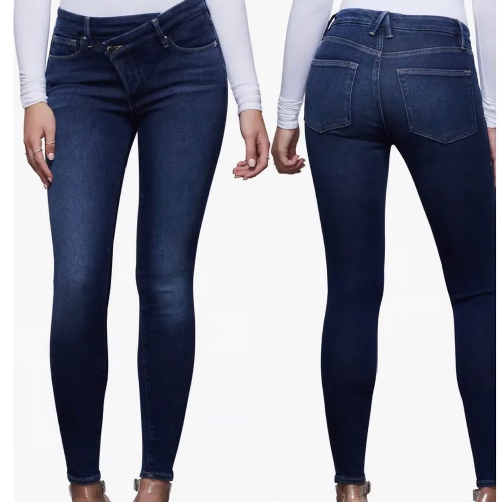 Good American Jeans - Style GLCC941T Good Legs Crossover Waist - size 27